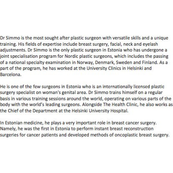 Clinictor - The Health Clinic - Dr Siim Simmo